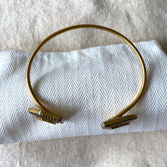 Madewell Tribal Bangle, Gold/Bright Yellow - Picture 3 of 3